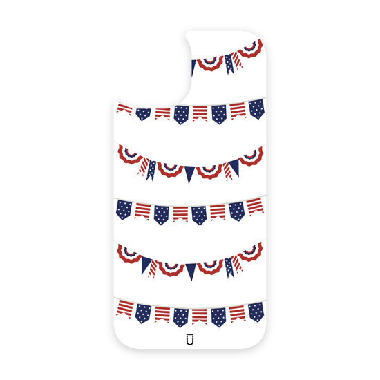 Patriotic Banners - iPhone 15 Plus - White
