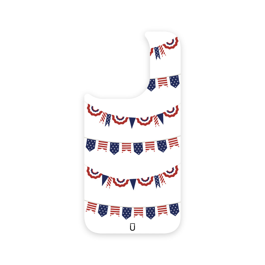 Patriotic Banners - iPhone 15 Pro - White