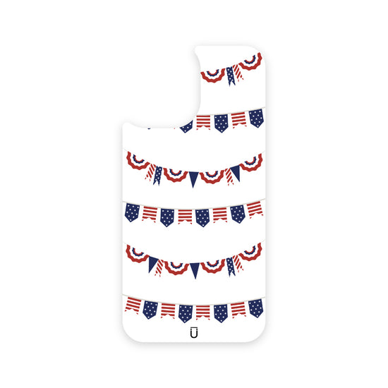 Patriotic Banners - iPhone 12 - White