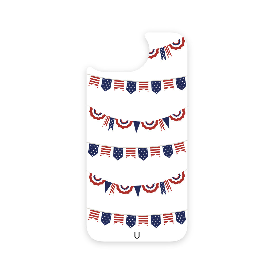 Patriotic Banners - iPhone 16e - White